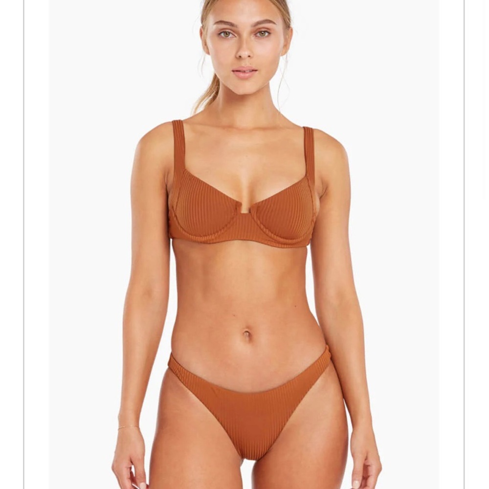 Vitamin A demi top and midori bottom in the color Chai